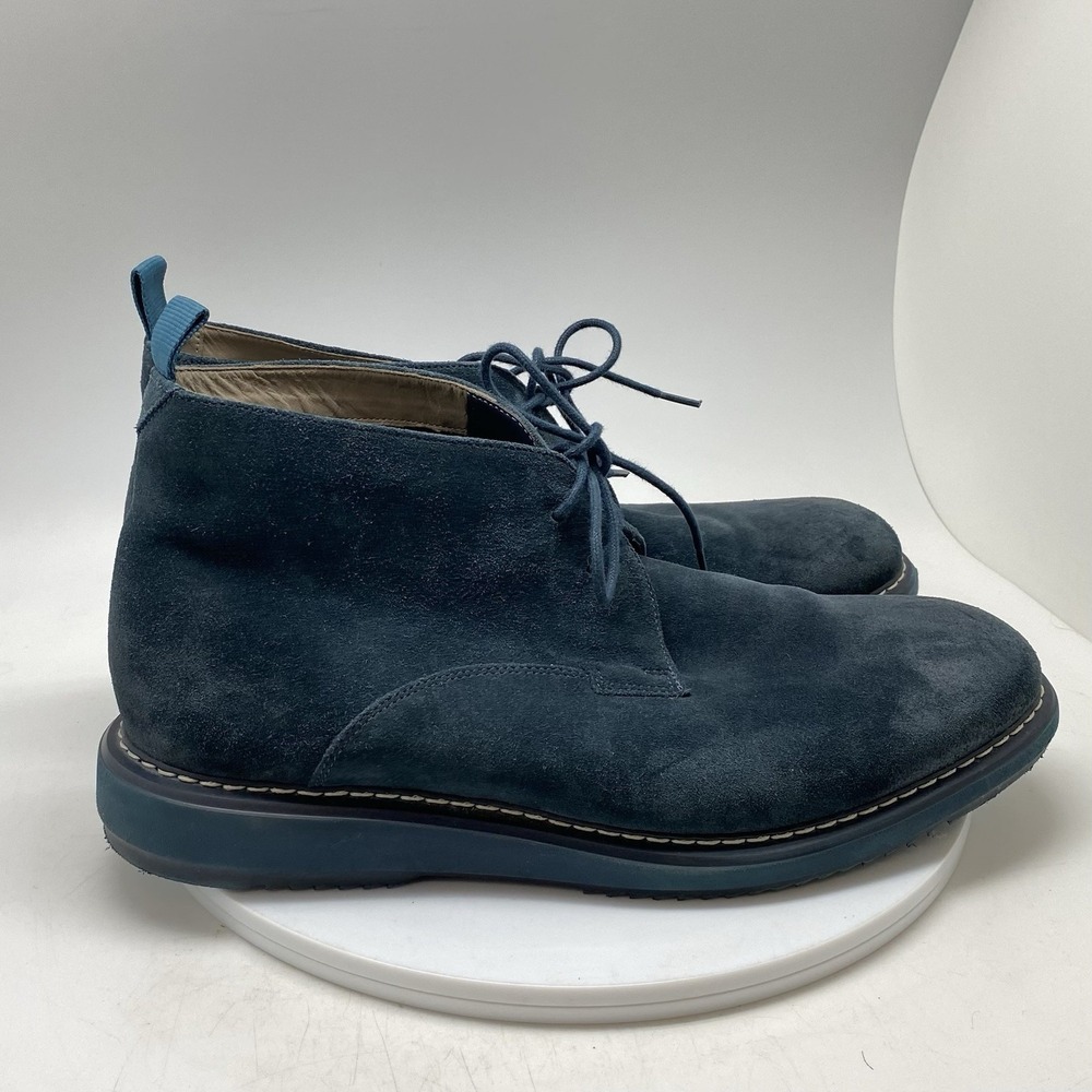 Clarks Kenley Boots Mens 10.5 Navy‎ Blue Suede Chukka Ankle Comfort Casual
